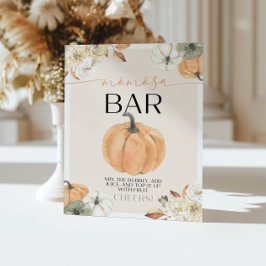 Pumpkin Baby Shower Momosa Bar Poster