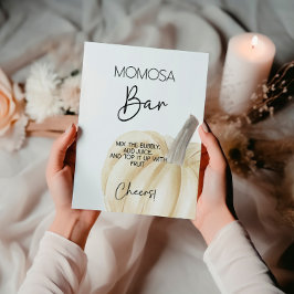 Pumpkin Baby Shower Momosa Bar Poster