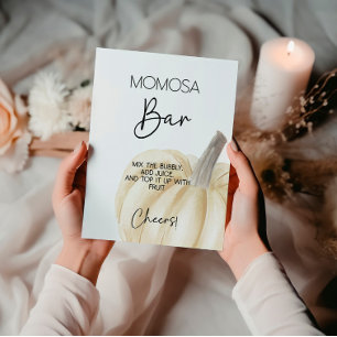 Pumpkin Baby Shower Momosa Bar Poster