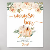 Pumpkin Baby Shower Momosa Bar Poster (Vorne)