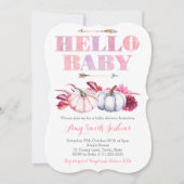 Pumpkin Baby Shower Party für Autumn Baby Girl Einladung (Vorderseite)