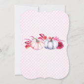 Pumpkin Baby Shower Party für Autumn Baby Girl Einladung (Rückseite)