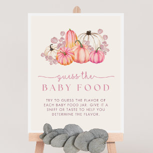 Pumpkin Baby Shower Raten Sie das Baby Food Game S Poster