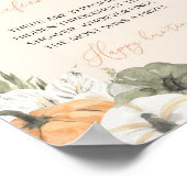 Pumpkin Baby Shower Schnuller Hunt Poster (Ecke)