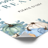 Pumpkin Baby Shower Sweet Leckereien Unterschreibe Poster (Ecke)