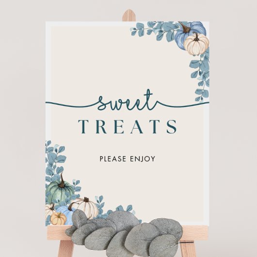 Pumpkin Baby Shower Sweet Leckereien Unterschreibe Poster