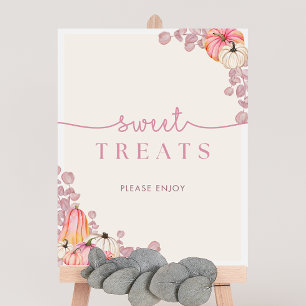Pumpkin Baby Shower Sweet Leckereien Unterschreibe Poster