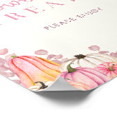 Pumpkin Baby Shower Sweet Leckereien Unterschreibe Poster (Ecke)