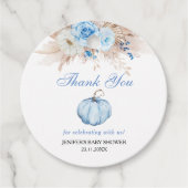 Pumpkin Baby Shower Vielen Dank Geschenkanhänger (Vorderseite)