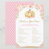 Pumpkin Baby Shower Was ist auf Ihrem Handyspiel (Vorne/Hinten)