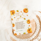 Pumpkin Baby Showfall Dankeskarte
