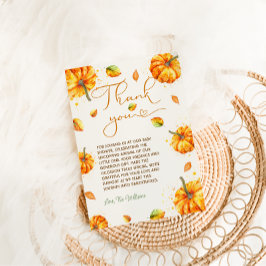 Pumpkin Baby Showfall Dankeskarte
