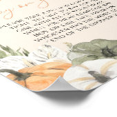 Pumpkin Baby Showingzeichen Poster (Ecke)