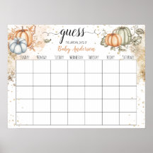 Pumpkin Baby Showrate Terminkalender Poster
