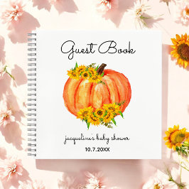 Pumpkin Baby Showroom Orange White Gästebuch Notizblock