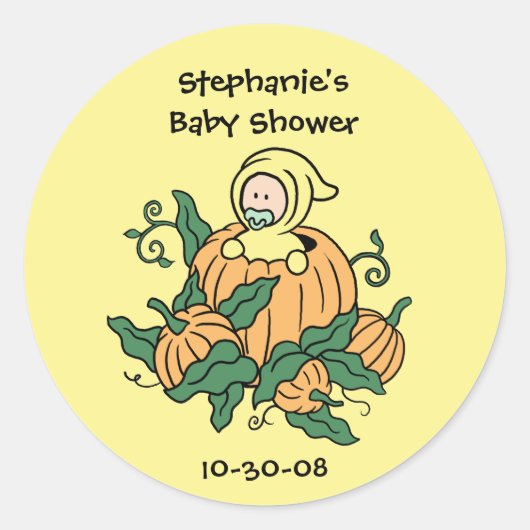 Pumpkin Baby Sticker - Babydusche (Vorderseite)