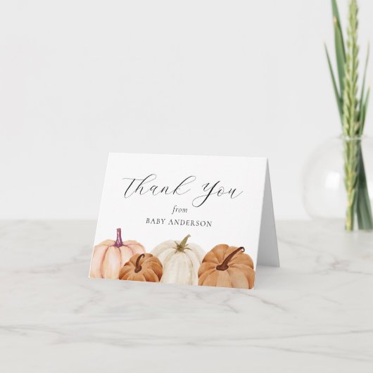 Pumpkin Baby Vielen Dank Dankeskarte (Vorderseite)