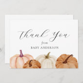 Pumpkin Baby Vielen Dank Dankeskarte (Vorne/Hinten)