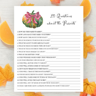 Pumpkin-Babydusche - 20 Fragen zu Eltern