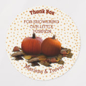 Pumpkin, Babydusche, Gefälligkeitstempel, Kürbis Etiketten (Design 2)