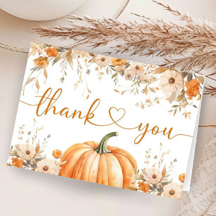 Pumpkin Babydusche Herbst Gefallen Herbst Vielen D Dankeskarte