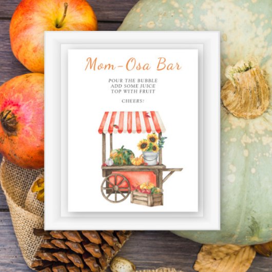 Pumpkin-Babydusche - Mama-osa-Bar-Poster Poster