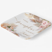 Pumpkin Babydusche Pink Girl Floral Herbst Herbst Pappteller (Gewinkelt)