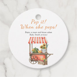 Pumpkin-Babydusche - Pop, wenn sie Pop Geschenkanhänger