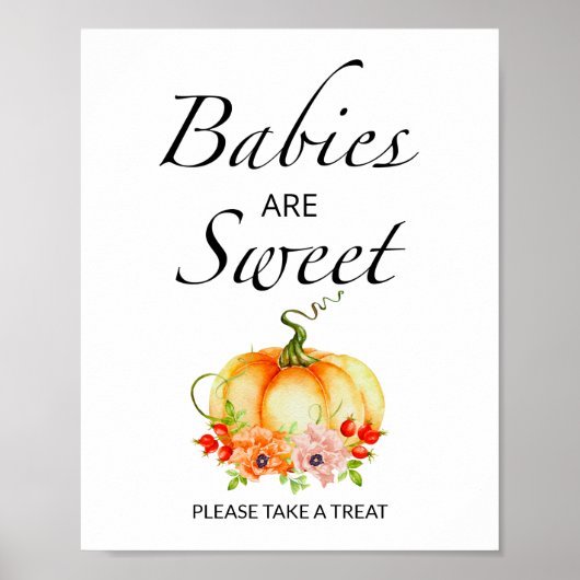 Pumpkin Babys sind süß nehmen eine Leckerei Poster (Vorne)