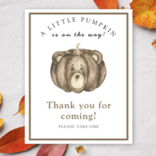Pumpkin Bär Danke, dass du gekommen bist Poster