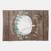 Pumpkin Barn Wood Erntedank Geschirrtuch (Horizontal)