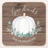 Pumpkin Barn Wood Erntedank Rechteckiger Pappuntersetzer (Vorderseite)