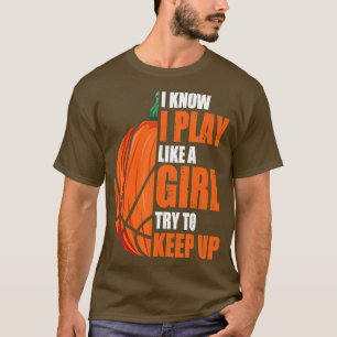Pumpkin Basketball Halloween Kostümspiel wie ein G T-Shirt