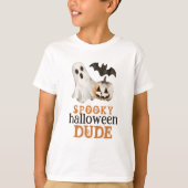 Pumpkin Bat Ghost Spooky Halloween Typ T-Shirt (Vorderseite)