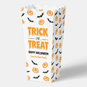 Pumpkin Bat Trick oder Treat Light Popcorn Geschenkschachtel