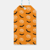 Pumpkin Bat Trick oder Treat Party Dark Geschenkanhänger (Rückseite)
