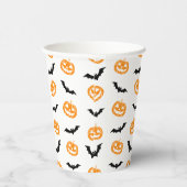 Pumpkin Bat Trick oder Treat Party Lichtmuster Pappbecher (Rechts)