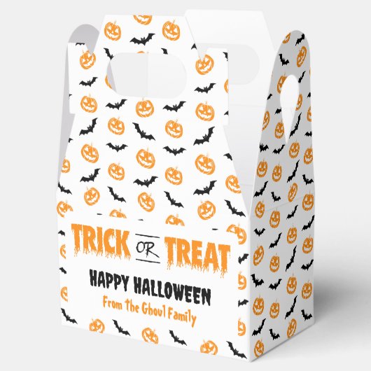 Pumpkin Bat Trick oder Treatlight Gable Geschenkschachtel (Geöffnet)