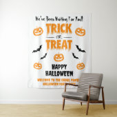 Pumpkin Bat Trick oder Treatlight Willkommen Wandteppich (Beispiel)