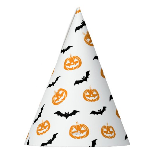 Pumpkin Bat Trick oder Treatment Light Pattern Partyhütchen (Links)