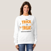 Pumpkin Bat Trick oder Treatment Light Theme Sweatshirt (Vorne ganz)