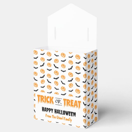 Pumpkin Bat Trick oder Treatment Light Zent Geschenkschachtel (Geöffnet)