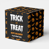 Pumpkin Bat Trick oder Treten Dunkler Cube Geschenkschachtel (Rückseite)