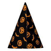 Pumpkin Bat Trick oder Treten dunkles Muster Partyhütchen (Rückseite)