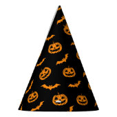 Pumpkin Bat Trick oder Treten dunkles Muster Partyhütchen (Links)