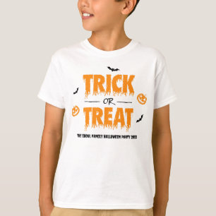 Pumpkin Bat Trick oder Treten leichte Thema Kinder T-Shirt