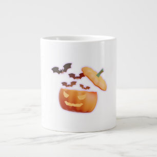Pumpkin & Bats Vibes - wunderbarer Halloween-Stil Jumbo-Tasse