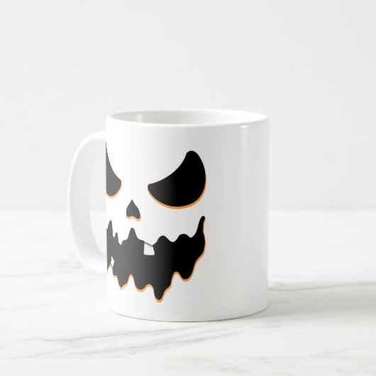 Pumpkin Beängstigend Face Kaffeetasse (Vorderseite Links)