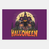 Pumpkin Beängstigend House, Halloween Geschenkpapier Set (Vorderseite 2)