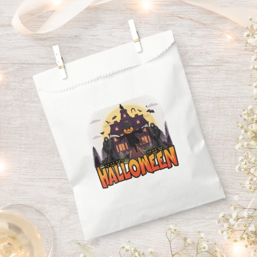 Pumpkin Beängstigend House, Halloween Geschenktütchen (Ausgeschnitten)